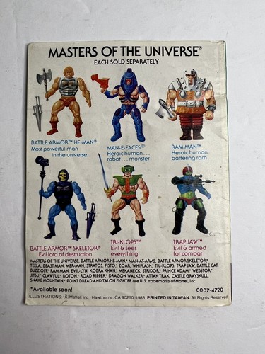Vintage MOTU Masters Of The Universe He-Man BUZZ-OFF Complete w Microcomic 1983n - Picture 21 of 22