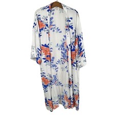 Umgee Size Small Duster Cardigan Kimono Floral Print Open Front Long Sleeve