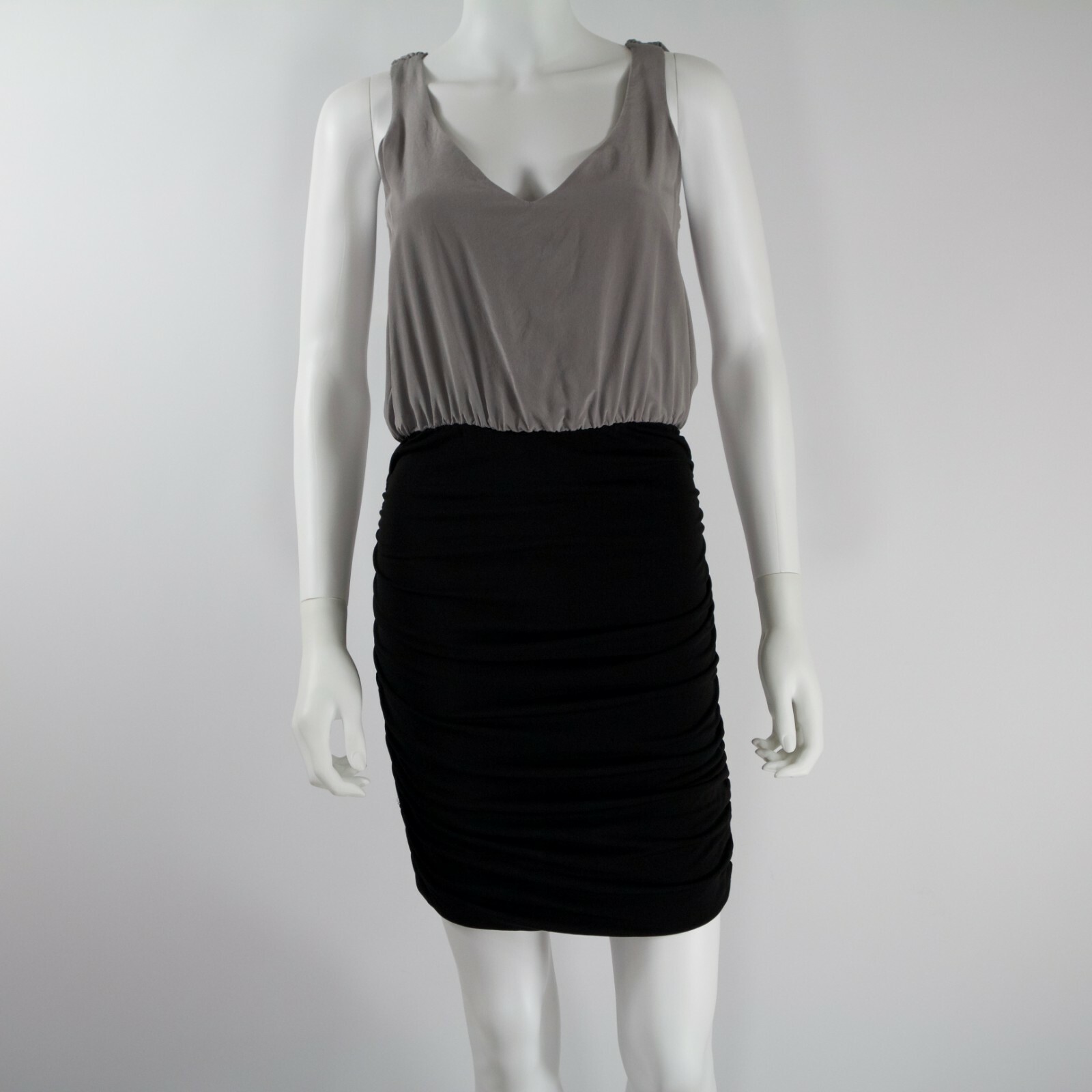 black silk bodycon dress