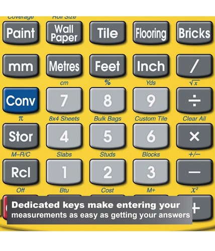 Calculated Industries 8528 ProjectCalc Plus MX Metric Project Calculator Yellow - Picture 8 of 15