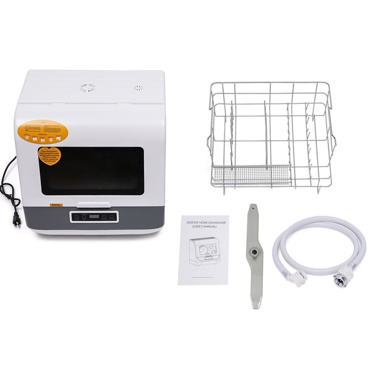 8L Tank Portable Countertop Dishwasher Automatic Dish Washing