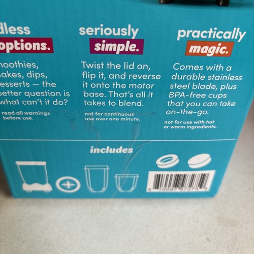 MAGIC BULLET Blender w/ Stainless Steel Blade & Tall Cup Black Base 7 Pieces NEW - Picture 12 of 13