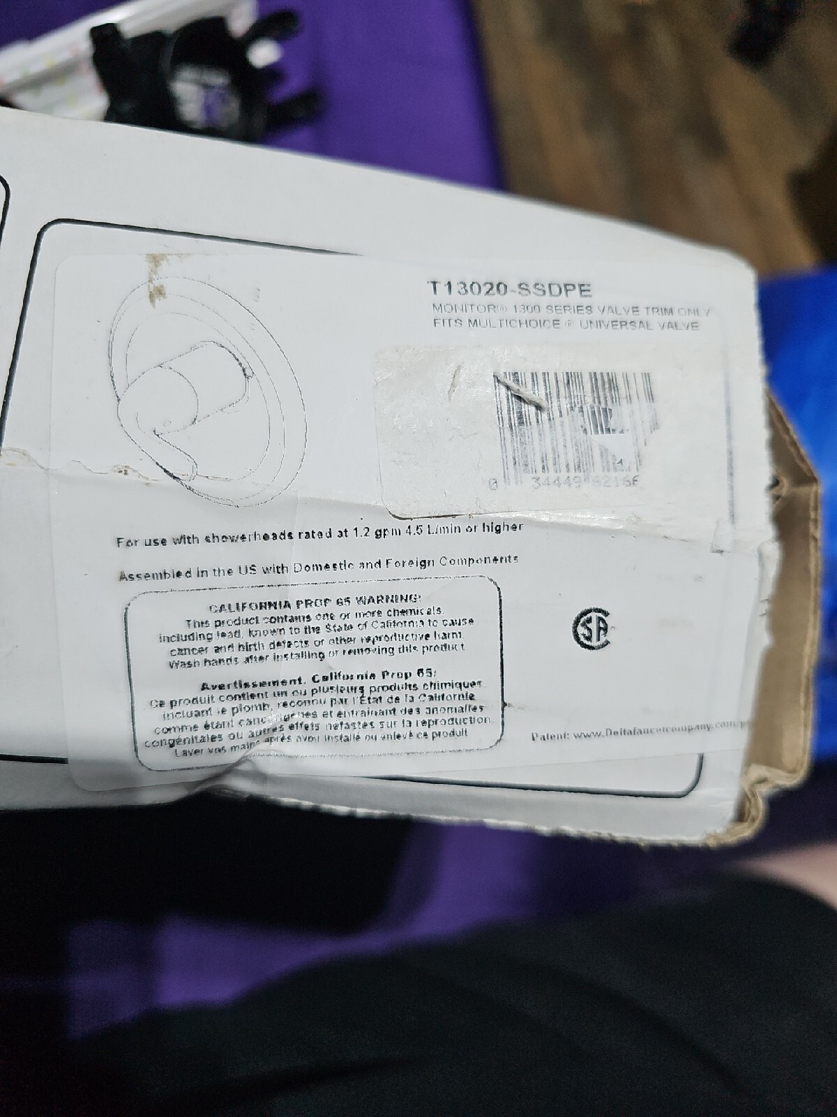 Delta T13020SSDPE Classic 1Handle Shower Handle Valve Trim Kit in Stainless eBay