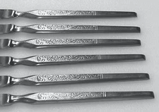 6 - 9" Mid Century Modern WINTHROP  DINNER KNIVES TEXTURED FIDDLE FERN PATTERN