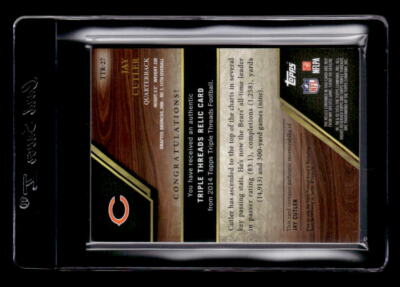 2014 Topps Triple Threads Relics Purple #TTR27 Jay Cutler Jersey