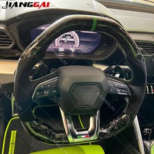 Forged Carbon Fiber Flat Customized Steering Wheel Fits 18+ Lamborghini Urus