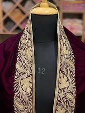 Wine Velvet Shawl Royal Orni Bohemian Shawls Tilla Embroidered Boho Women Wraps