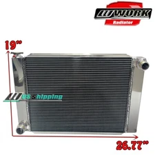 27 x 19 Aluminum Cooling Radiator for Ford/Mopar 19" x 27" Size 2-Rows Universal