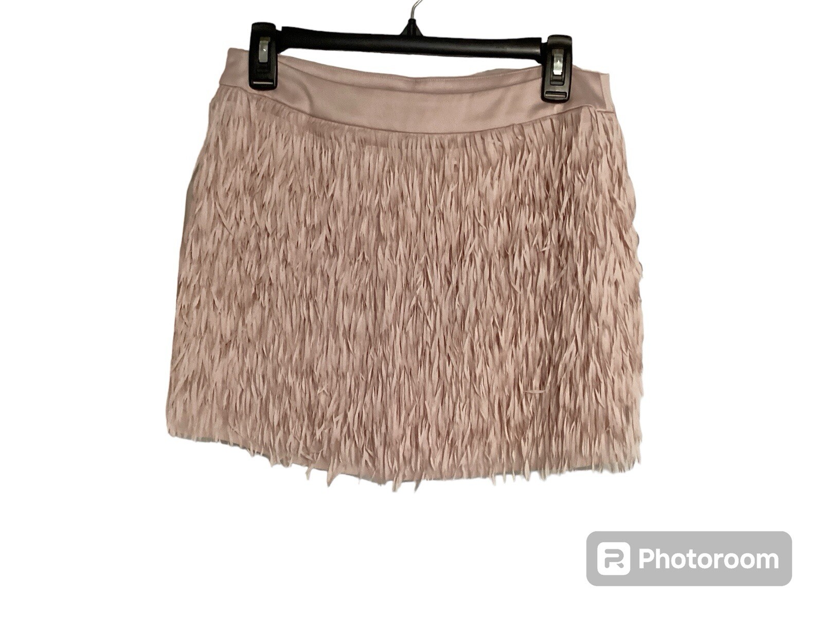 Express mini skirt SZ 4 Cotton Candy Pink Fringe Feminine Barbie Core Sweet 445-image