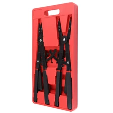 16" Heavy Duty Circlip 2 Pliers 12 Tips Set Snap Ring Retaining Ratchet Tool