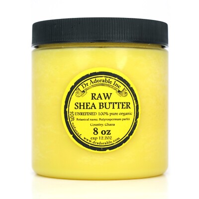 PURE UNREFINED SHEA BUTTER ORGANIC FRESH COLD PRESSED NATURAL 2 OZ UP TO 12 LB