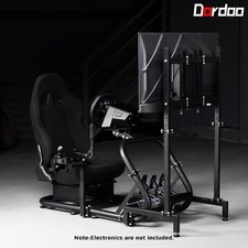 Dardoo Racing Simulator Cockpit with TV Stand & Seat Logitech G29 G920 G923 T300
