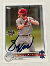 JORDAN VIARS SIGNED 2022 TOPPS PRO DEBUT BASEBALL CARD AUTOGRAPH AUTO