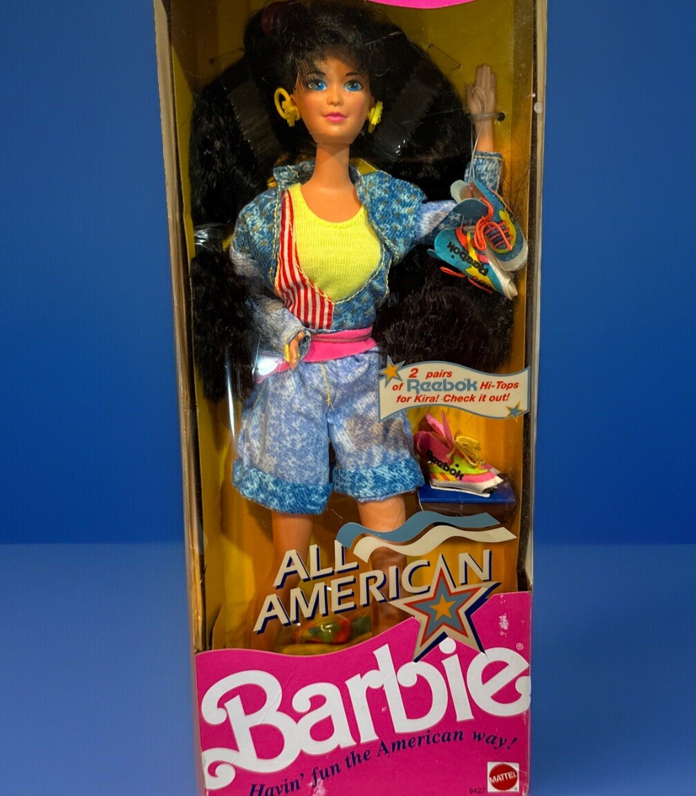 バービー　Barbie 人形 Barbie All American Kira Vtg Mattel 9427 w 2 Pairs of Reeboks