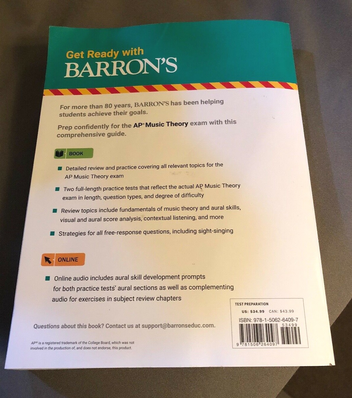 Ap Music Theory With 2 Practice Tests By Nancy Scoggin 2020 Trade Paperback For Sale Online Ebay