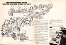 VINTAGE 1969 IBM DESKTOP COMPUTER 2 PAGE PRINT AD