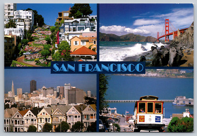 San Francisco Highlights California Scenic Views Postcard