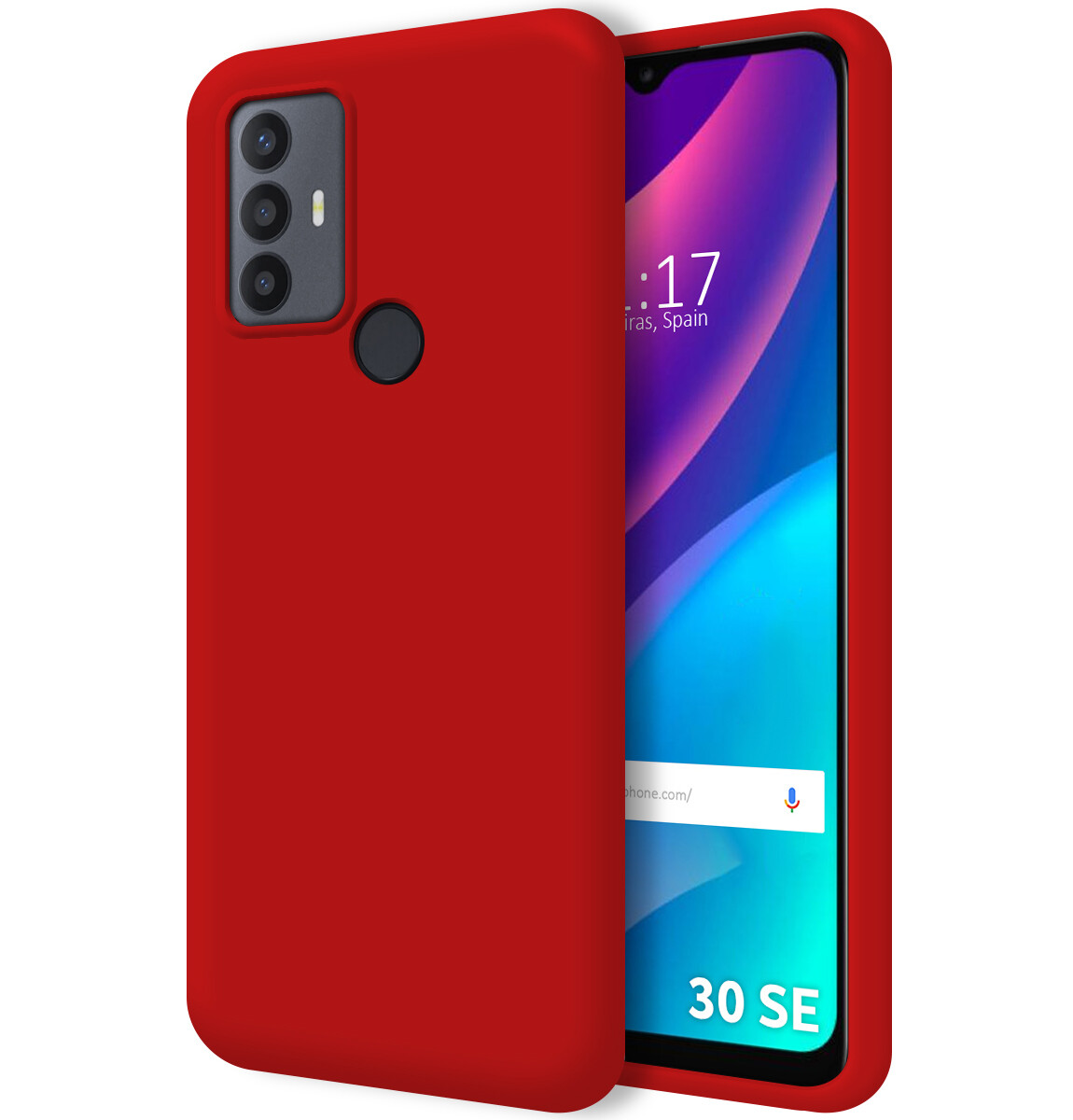 Cover Silicone Liquido Ultra Morbida per TCL 30 SE / 30E/306 Colore Rossa