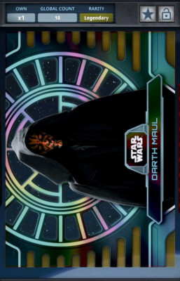 10cc DARTH MAUL GOLD FANTASTEK HIGH TEK 2024 LEGENDARY Star Wars Card Trader