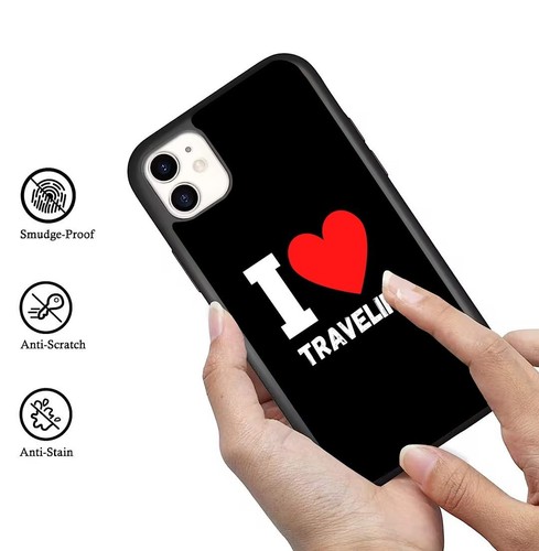 poster i love traveling Anti scratch Cover For iPhone SE XS XR Max 5 6 7 8 Plus - Picture 10 of 25