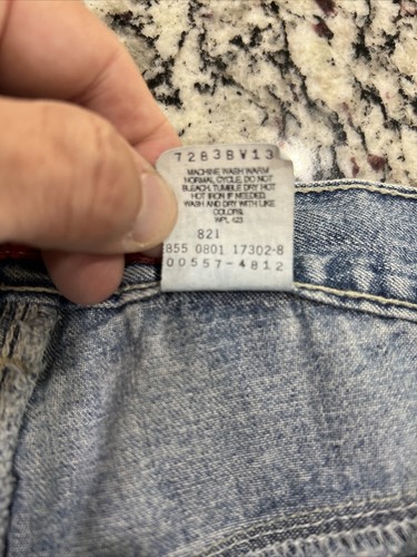 Vintage LEVI'S 557 Jeans Mens 36x34 Relaxed Fit Bootcut Destroyed Distressed - Picture 10 of 12