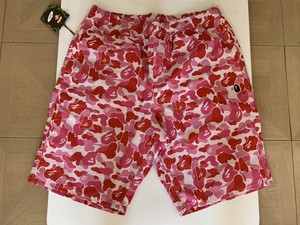 bape pink shorts