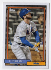 2021 Topps Update Series Pete Alonso #T92-31 Redux 1992 New York Mets