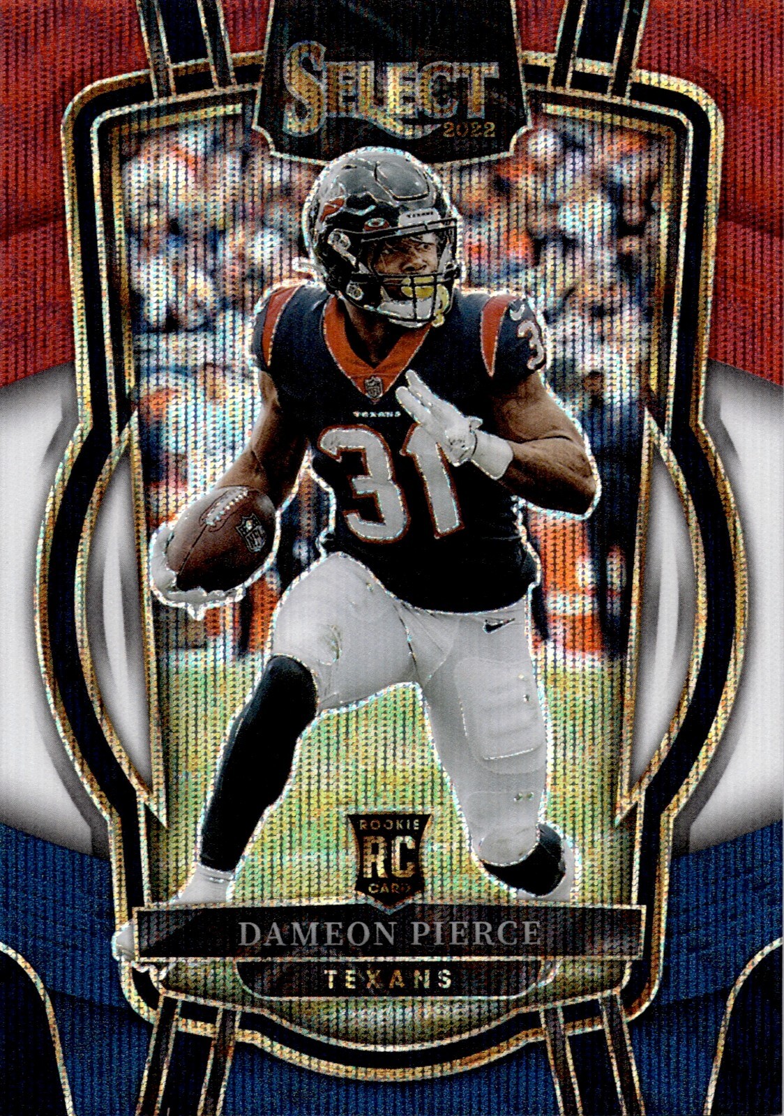 2022 Panini Select Club Level Tri-Color Prizm /149 Dameon Pierce #261 Rookie RC
