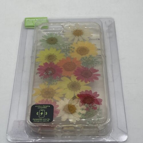 APPLE IPHONE 6/7/8/SE Hard CASE! Clear iPhone Case Sunflowers Multicolored - Picture 1 of 12