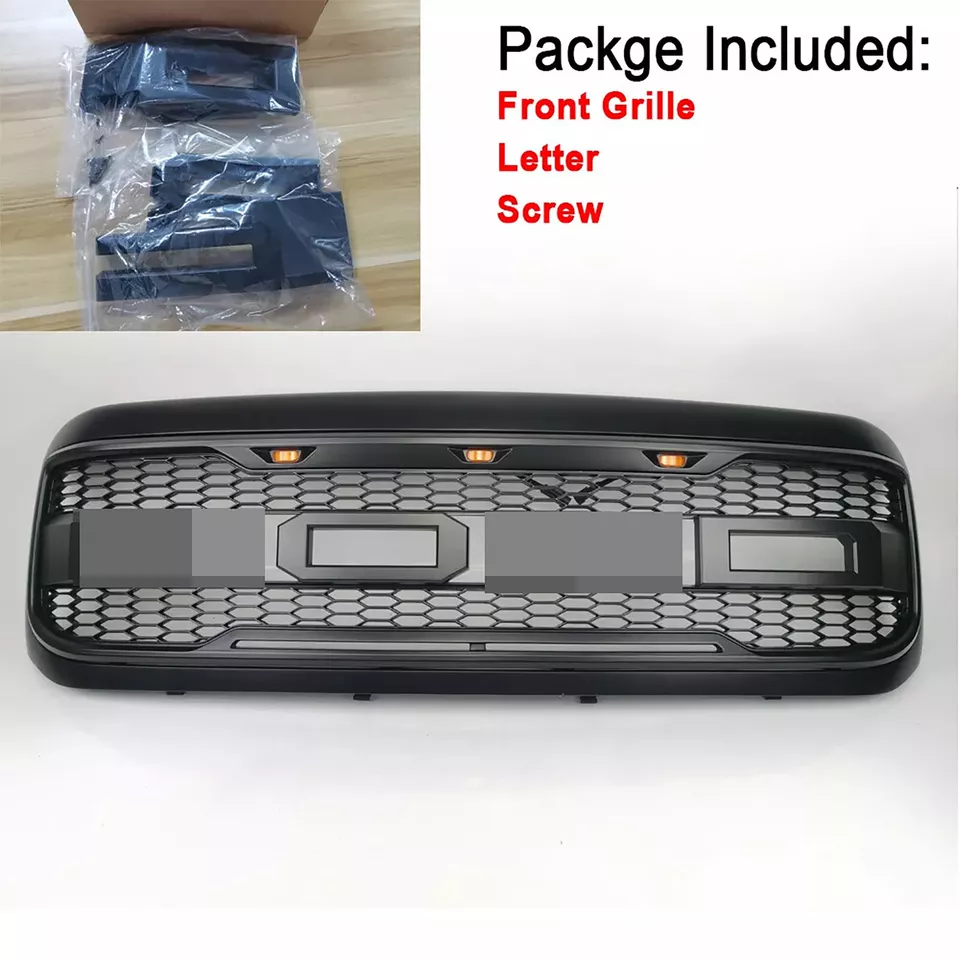 For 1999-2004 Ford F250 F350 Front Grille Upgrade Super Duty Raptor Style Grille - Image 3 of 4
