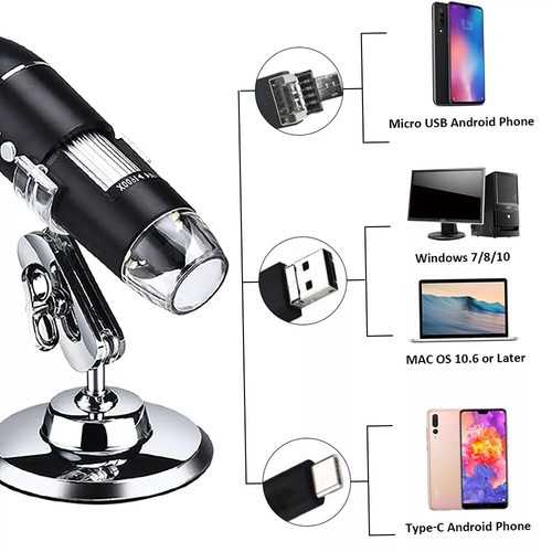 Microscope Kamera 8 LED Für Handy PC Mini USB Digital Mikroskop Lupe 1600X TOP - Bild 20 von 22