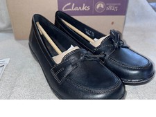 NIB Clark's slip on loafers- Ashland Bubble- black 6