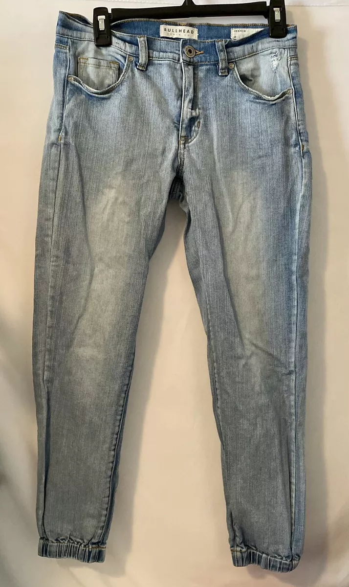 Bullhead Denim Joggers Jeans Size 5 Light Wash PacSun Elastic