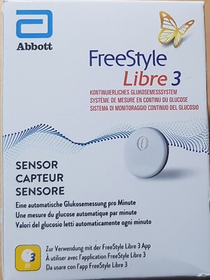 FreeStyle Libre3 Sensor von Abbott NEU&OVP MHD 02/2026 *** SOFORTKAUF ***