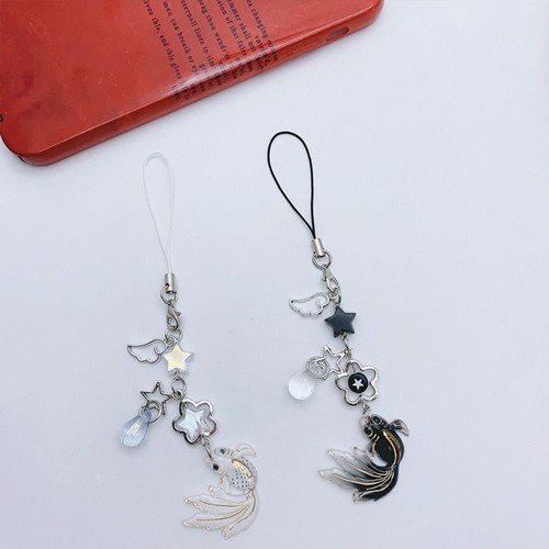Beaded Mobile Phone Chain Koi Phone Pendant Sweet Phone Lanyard Backpack - Photo 3 sur 7