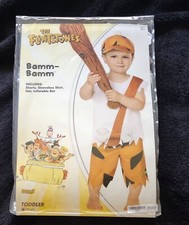 NWT Bamm Bamm halloween costume 5T-6T Officially licensed By FLINTSTONES Spirit