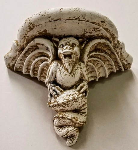 Gargoyle Wall Sconce Vintage dragon mythical shelf Bracket - Picture 6 of 6