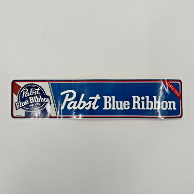 Vintage PBR Pabst Blue Ribbon Beer Logo Advertising Vinyl Bumper Sticker Decal
