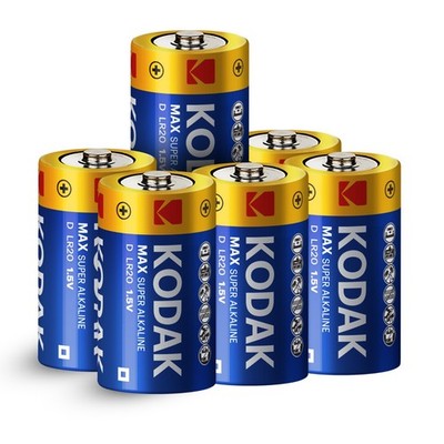 Kodak D Batterien LR20 6er Pack 1,5V lange Dauer Max Super Alkaline Batterien