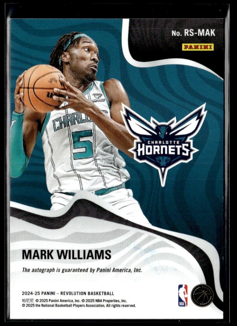 2024-25 Revolutions Signatures Auto Mark Williams Auto Charlotte