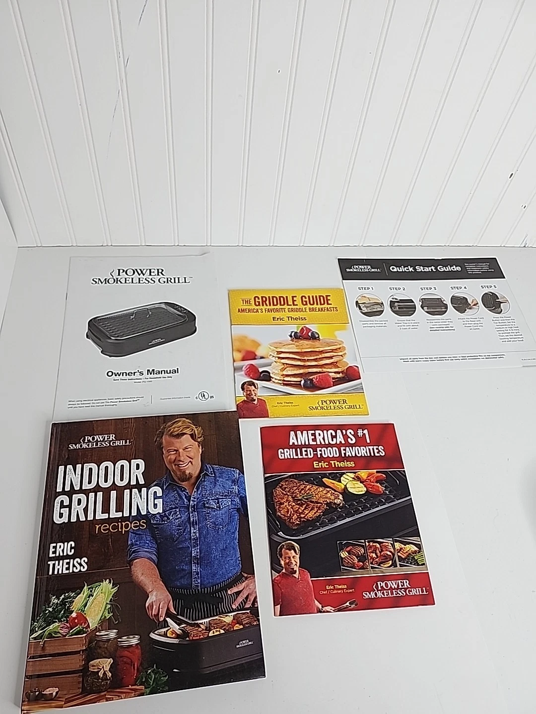 Power Smokeless Grill PG-1500 Owners Manual & Recipe Griddle Guide Favorite New