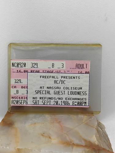 Vintage Concert Ticket Stub AC/DC - Special Guest Loudness Nassau ...