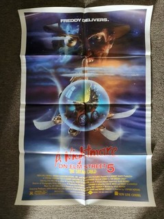1989 A Nightmare On Elm Street 5 Original One Sheet Movie Poster 27x41" Freddy