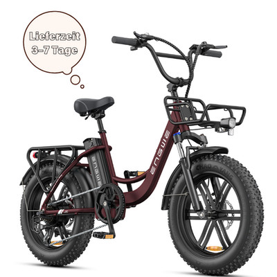 ENGWE L20 Boost E-Bike 20 Zoll Fat 250W Elektrofahrräder 7 Speed 126KM E-Bike