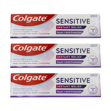 Colgate Sensitive Instant Relief Repair + Multi-Protection Toothpaste 75ml x3