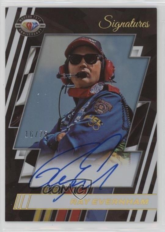 2023 Panini National Treasures Holo 16/75 Ray Evernham #75-RE Auto HOF pu3