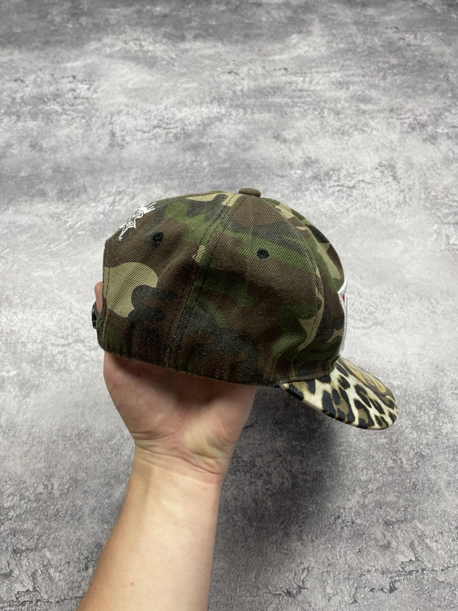 Obey Leopard Snapback Box Logo Cap Hat Rare Y2K Adjustable