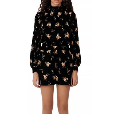 Maje Inouk Printed Velvet Romper Size 36 / US S