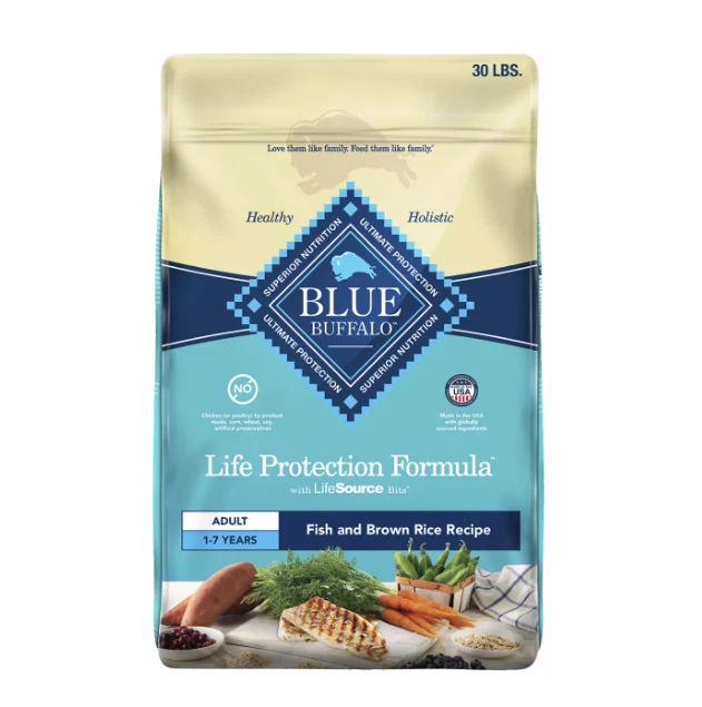 NEW Blue Buffalo Life Protection Formula Adult Dry Dog Food - Fish Brown Rice