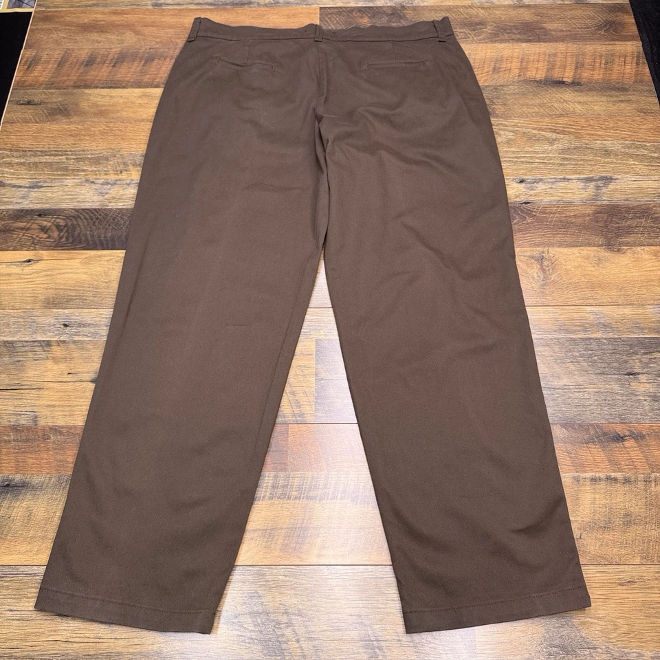 Pantalones Lee Calce Relajado Mujer 20W Medianos Marrón Cómodo Cintura Elásticos Nuevos Foto 2 de 4